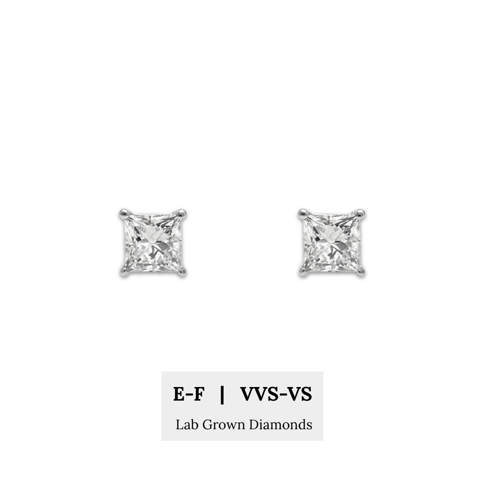Lab Grown Diamond Stud Earrings in 14kt White Gold (3ct tw) – Day's Jewelers